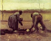 Gogh, Vincent van - Peasant Man and Woman Planting Potatoes